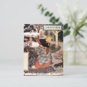 Briefkaart: maand januari - Janvier Briefkaart (Staand voorkant)