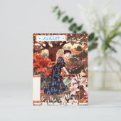 Briefkaart: maand juli - juli briefkaart (Staand voorkant)