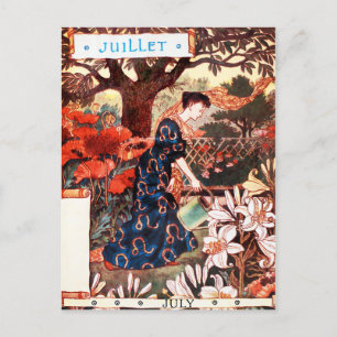 Briefkaart: maand juli - juli briefkaart