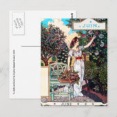 Briefkaart: maand juni - juni briefkaart (Voorkant / Achterkant)