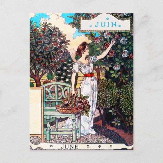 Briefkaart: maand juni - juni briefkaart (Voorkant)