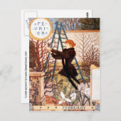 Briefkaart: Maand van februari - Février Briefkaart (Voorkant / Achterkant)