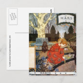 Briefkaart: Maand van maart - Mars Briefkaart (Voorkant / Achterkant)