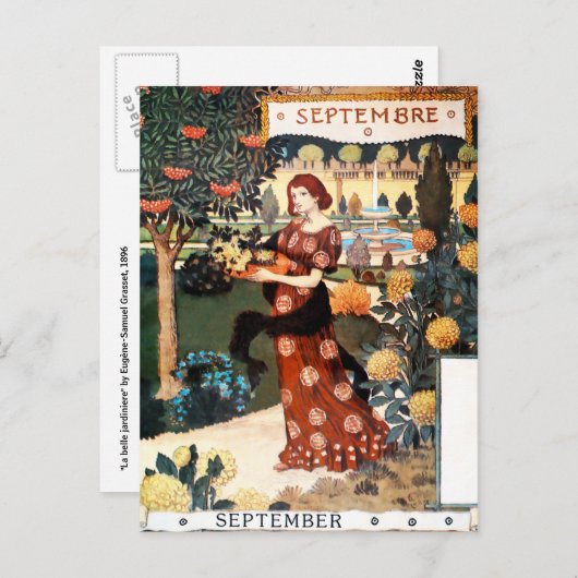 Briefkaart: Maand van September - Septembre Briefkaart (Voorkant / Achterkant)