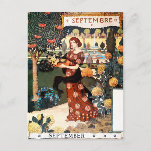 Briefkaart: Maand van September - Septembre Briefkaart