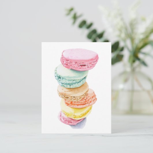 Briefkaart Macarons (Staand voorkant)