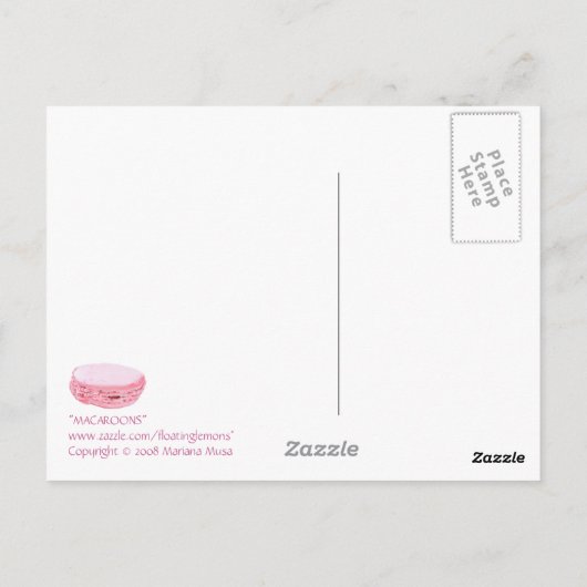 Briefkaart Macarons (Achterkant)