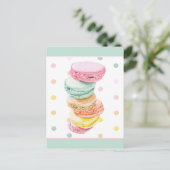 Briefkaart Macarons stippen (Staand voorkant)