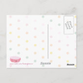 Briefkaart Macarons stippen (Achterkant)