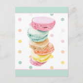 Briefkaart Macarons stippen (Voorkant)
