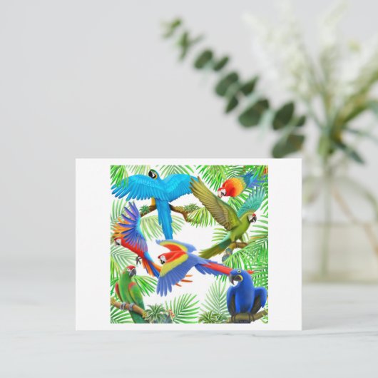 Briefkaart Macaw Oerwoud (Staand voorkant)