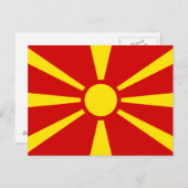Briefkaart Macedonië-vlag (Voorkant / Achterkant)