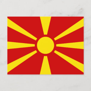Briefkaart Macedonië-vlag
