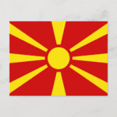 Briefkaart Macedonië-vlag (Voorkant)