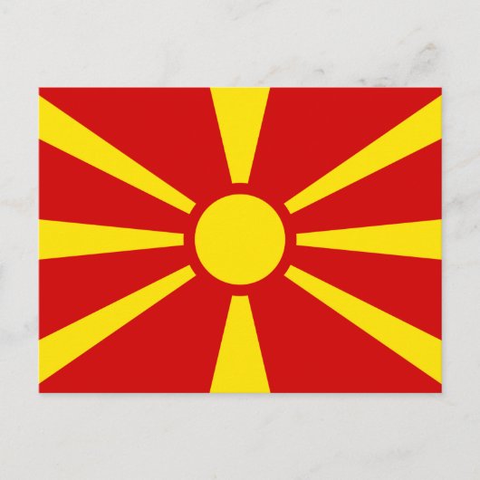 Briefkaart Macedonië-vlag (Voorkant)