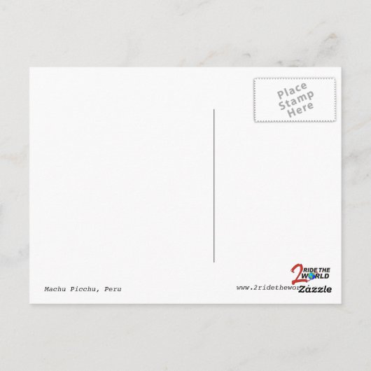 Briefkaart Machu Picchu (Achterkant)