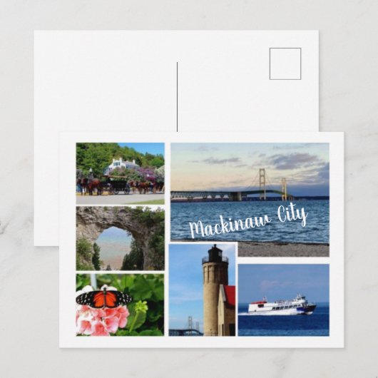 Briefkaart Mackinaw City (Voorkant / Achterkant)