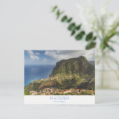 Briefkaart Madeira - Penha d'Aguia met tekst (Staand voorkant)
