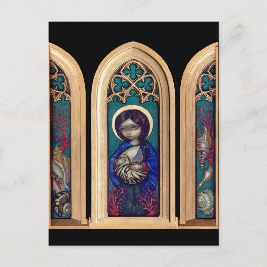 briefkaart "Madonna of the Shells" (Voorkant)