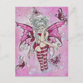 briefkaart "Magenta Fairy"