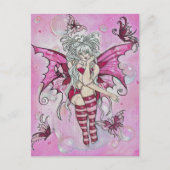 briefkaart "Magenta Fairy" (Voorkant)