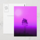 Briefkaart Magenta Trees (Voorkant / Achterkant)