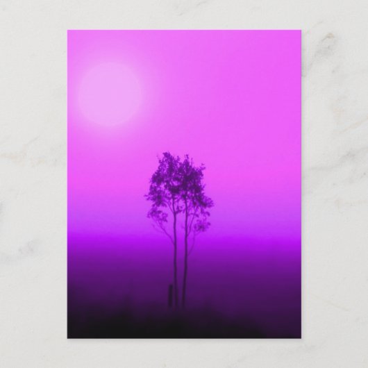 Briefkaart Magenta Trees (Voorkant)