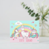 Briefkaart Magische Unicorns (Staand voorkant)
