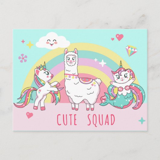 Briefkaart Magische Unicorns (Voorkant)