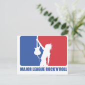 BRIEFKAART - MAJOR LEAGUE ROCK'N'ROLL (Staand voorkant)