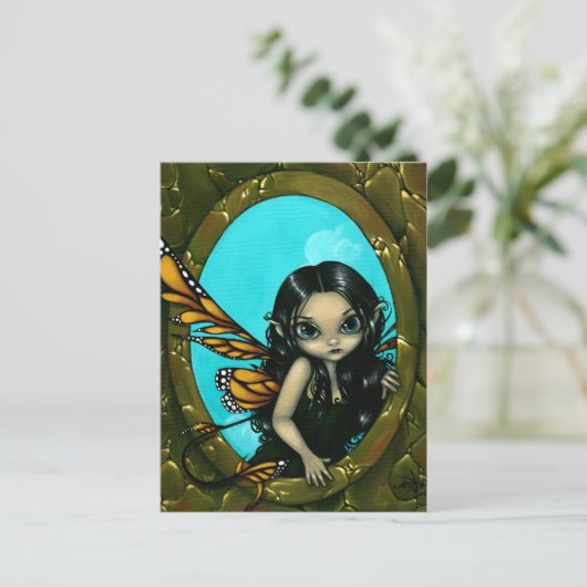 briefkaart "Makkelijk in mijn venster" (Staand voorkant)