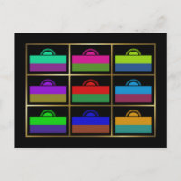 Briefkaart Malawi Multihue Flags