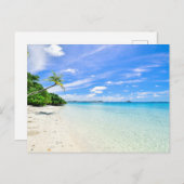 briefkaart Maldiven strandplaats (Voorkant / Achterkant)