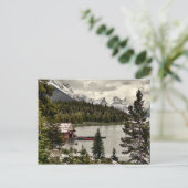 Briefkaart Maligne Lake Boat Shed Jasper Natn'l Pa (Staand voorkant)