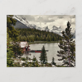 Briefkaart Maligne Lake Boat Shed Jasper Natn'l Pa