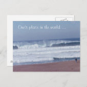 Briefkaart - Man en golven (Voorkant / Achterkant)