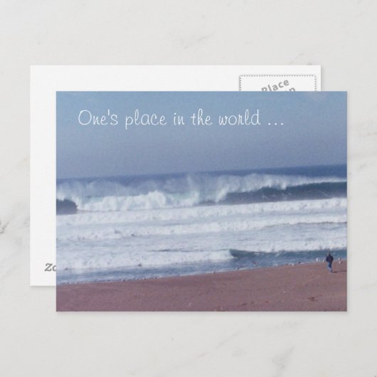 Briefkaart - Man en golven (Voorkant / Achterkant)