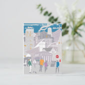 Briefkaart Manchester Illustratie Artwork (Staand voorkant)