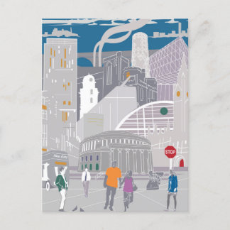Briefkaart Manchester Illustratie Artwork