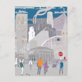 Briefkaart Manchester Illustratie Artwork (Voorkant)