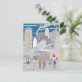 Briefkaart Manchester Illustratie Artwork (Staand voorkant)