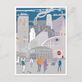 Briefkaart Manchester Illustratie Artwork
