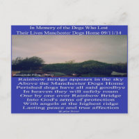 Briefkaart Manchester Regenboog Gedicht