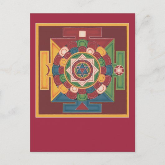 BRIEFKAART Mandala van de 5 Elementen (Voorkant)