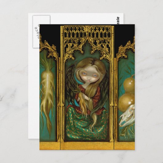 briefkaart "Mandragora Triptych" (Voorkant / Achterkant)