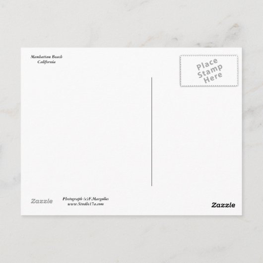 Briefkaart Manhattan Beach Pier (Achterkant)