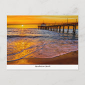 Briefkaart Manhattan Beach Pier (Voorkant)