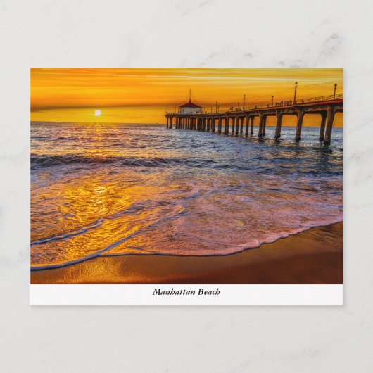 Briefkaart Manhattan Beach Pier (Voorkant)