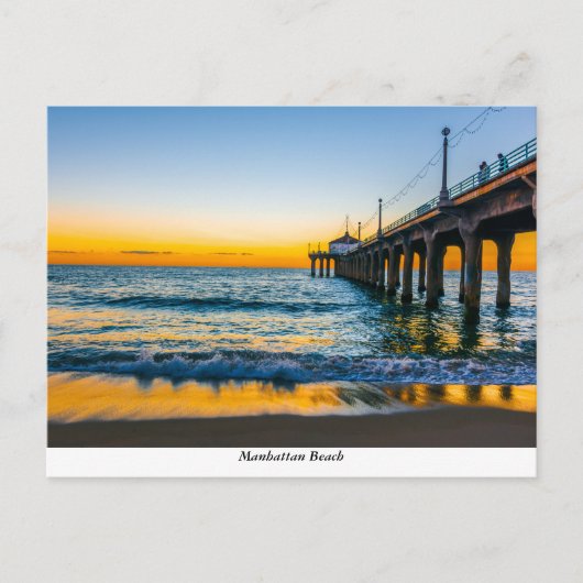 Briefkaart Manhattan Beach Pier (Voorkant)