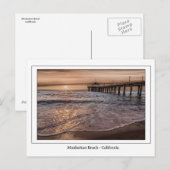 Briefkaart Manhattan Beach Pier (Voorkant / Achterkant)